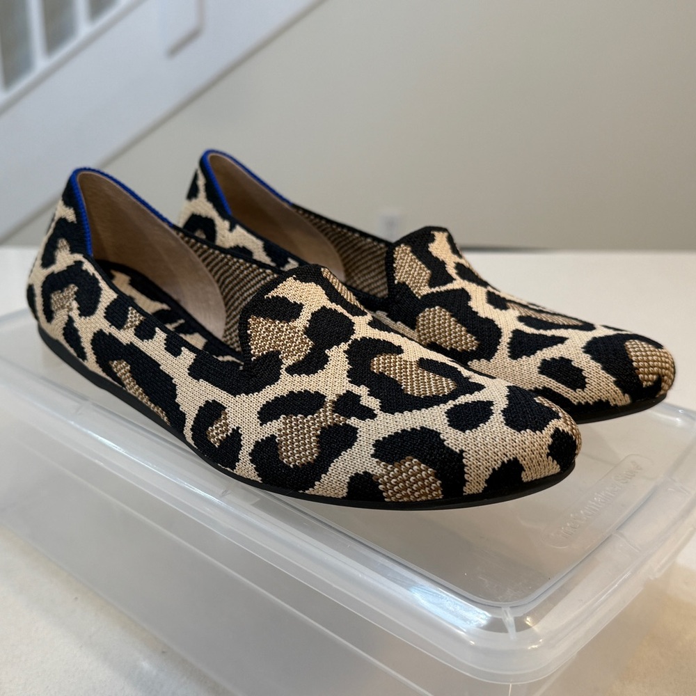 Rothy’s Leopard print Loafers 8.5, New without Box.